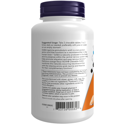 GABA Orange Flavor Chewable Tablets-Amino Acids-AlchePharma