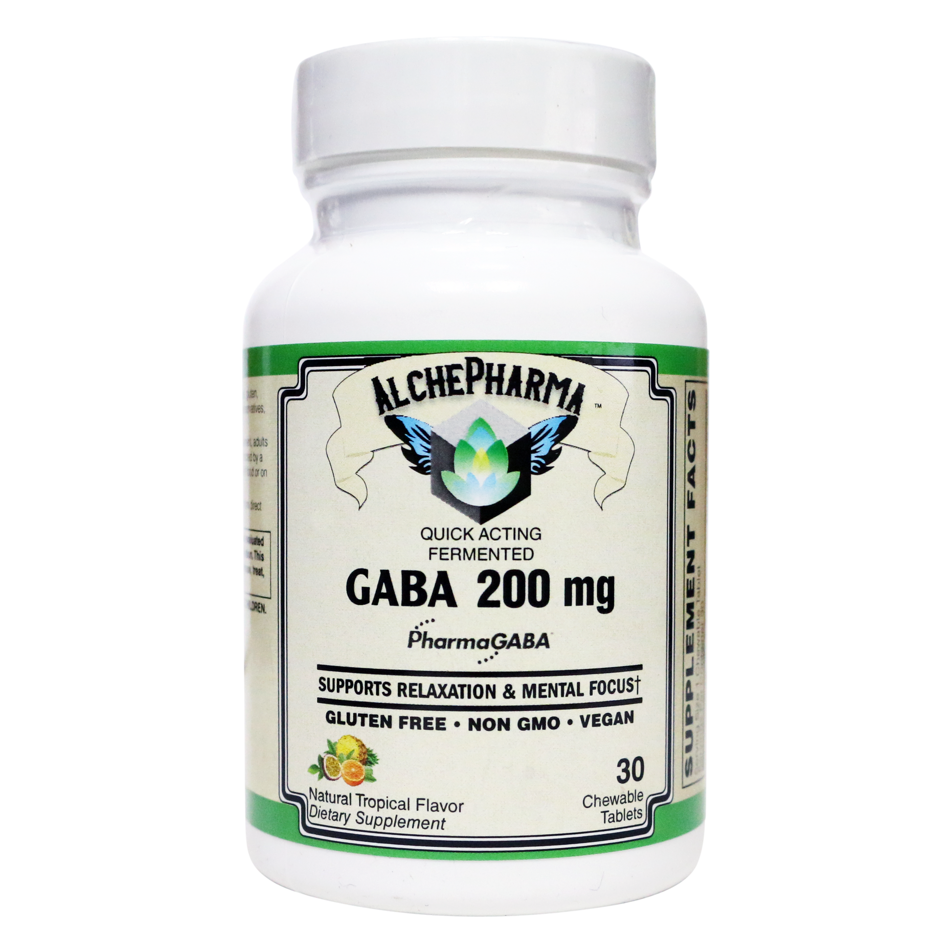 GABA - PharmaGABA® Fermented Vegan Quick Acting Chewable-Vitamins & Supplements-AlchePharma