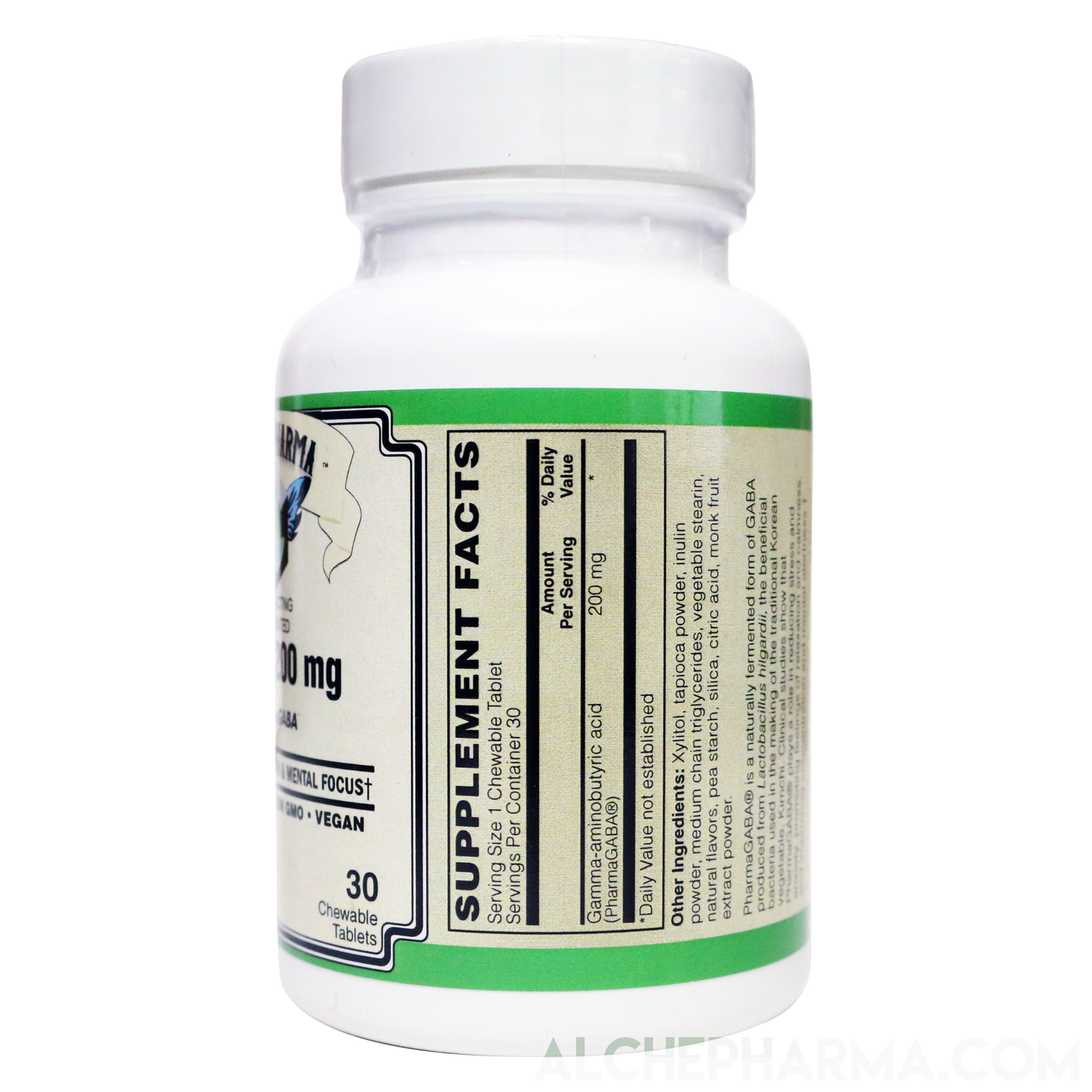 GABA - PharmaGABA® Fermented Quick Acting Chewable-Vitamins & Supplements-AlchePharma