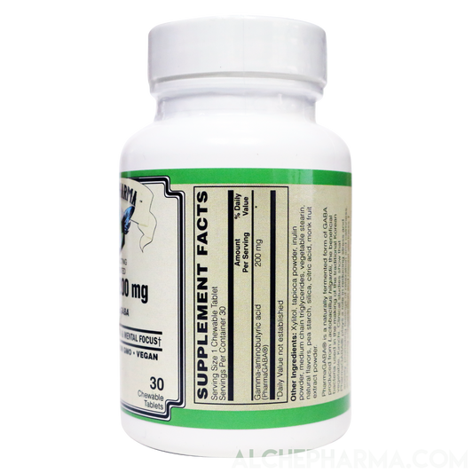 GABA - PharmaGABA® Fermented Quick Acting Chewable-Vitamins & Supplements-AlchePharma