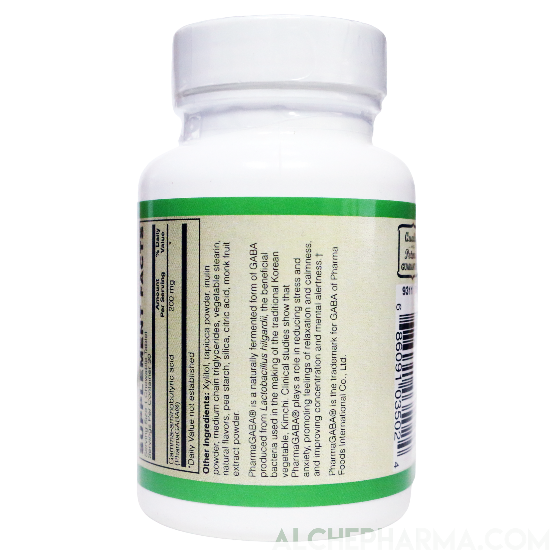 GABA - PharmaGABA® Fermented Quick Acting Chewable-Vitamins & Supplements-AlchePharma