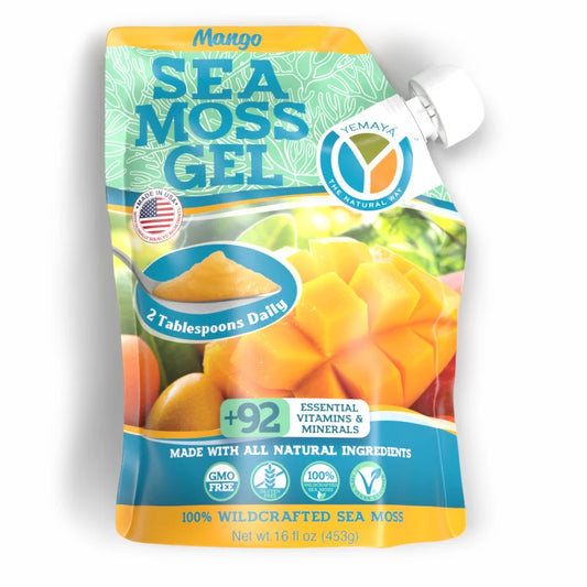 3vo/TruLife Sea Moss Gel Pouch MANGO Flavor 16oz
