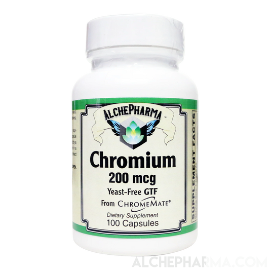 Chromium 200 Mcg -Yeast Free GTF from ChromeMate® - 100 Capsules