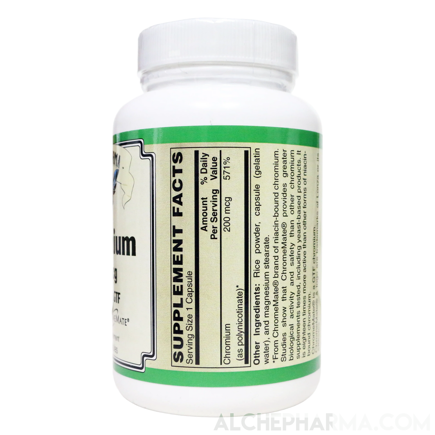 Chromium 200 Mcg -Yeast Free GTF from ChromeMate® - 100 Capsules
