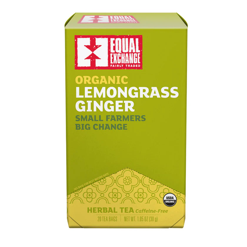 Lemongrass Ginger Tea - Organic, Caffeine-Free - 20 Tea Bags