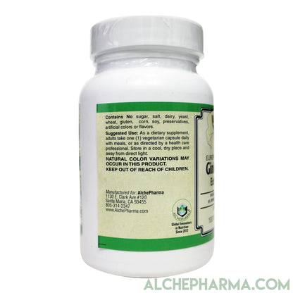 Ginkgo Biloba 120mg- European Standardized to 24% Flavonglycosides, 6% Terpene Lactones, 0.8% Ginkgolide B-AlchePharma