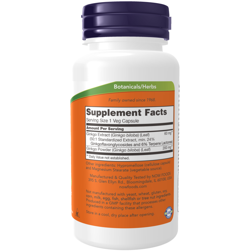 Ginkgo Biloba 60 mg Veg Capsules-Herbs-AlchePharma