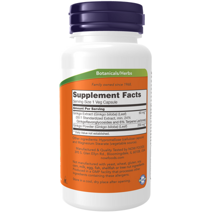 Ginkgo Biloba 60 mg Veg Capsules-Herbs-AlchePharma