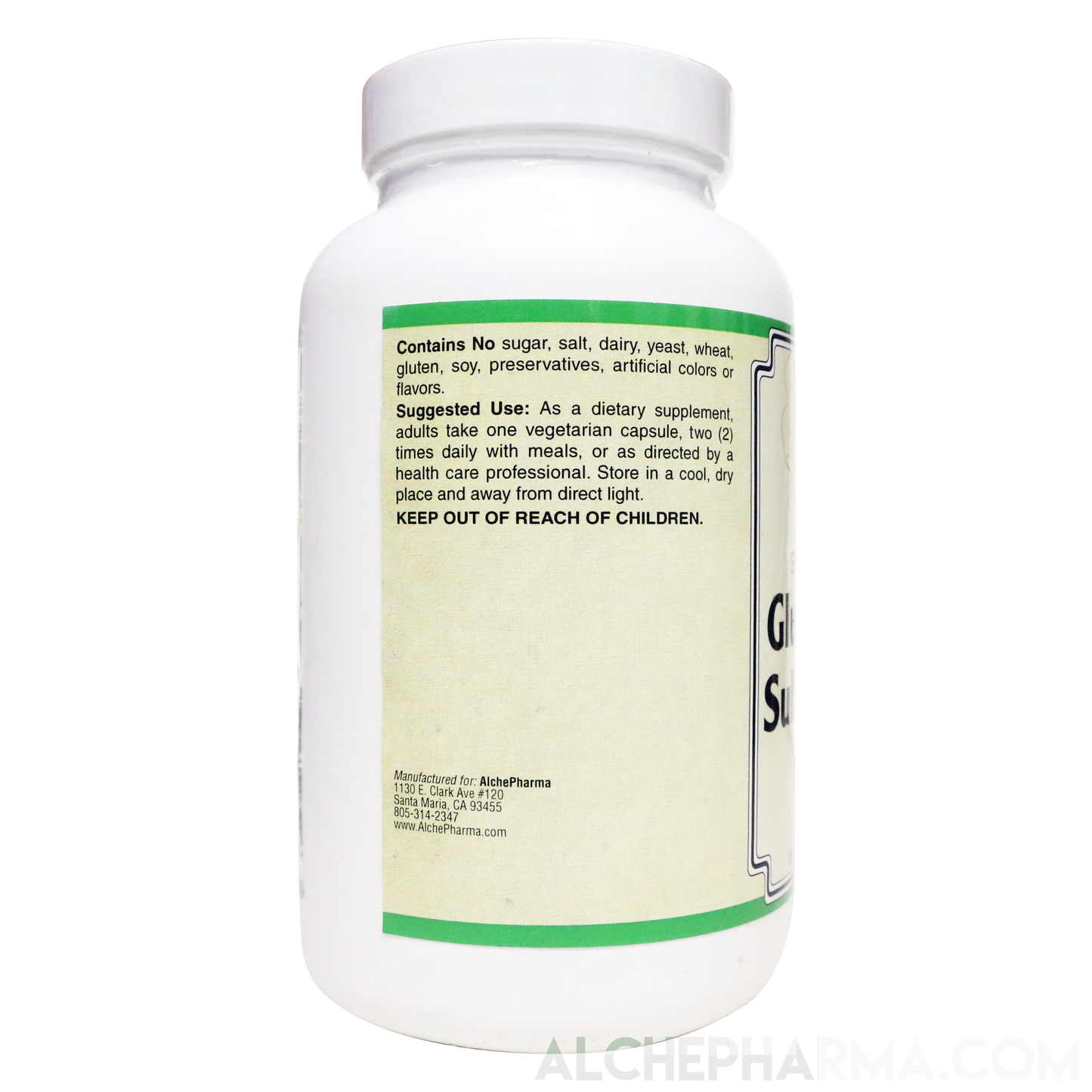 Glucosamine Sulfate ( Vegan - Patented GlucosaGreen Technology ) 750 mg.-Joint Health-AlchePharma