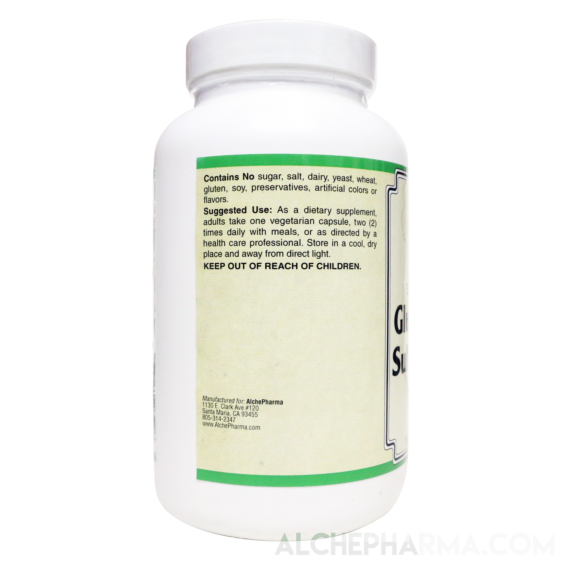 Glucosamine Sulfate ( Vegan - Patented GlucosaGreen Technology ) 750 mg.-Joint Health-AlchePharma