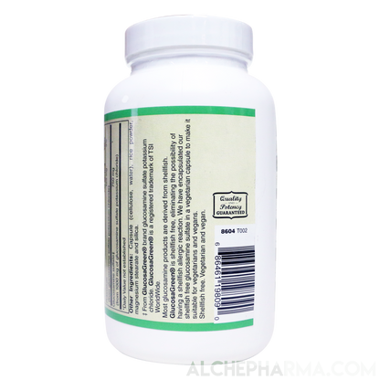 Glucosamine Sulfate ( Vegan - Patented GlucosaGreen Technology ) 750 mg.-Joint Health-AlchePharma
