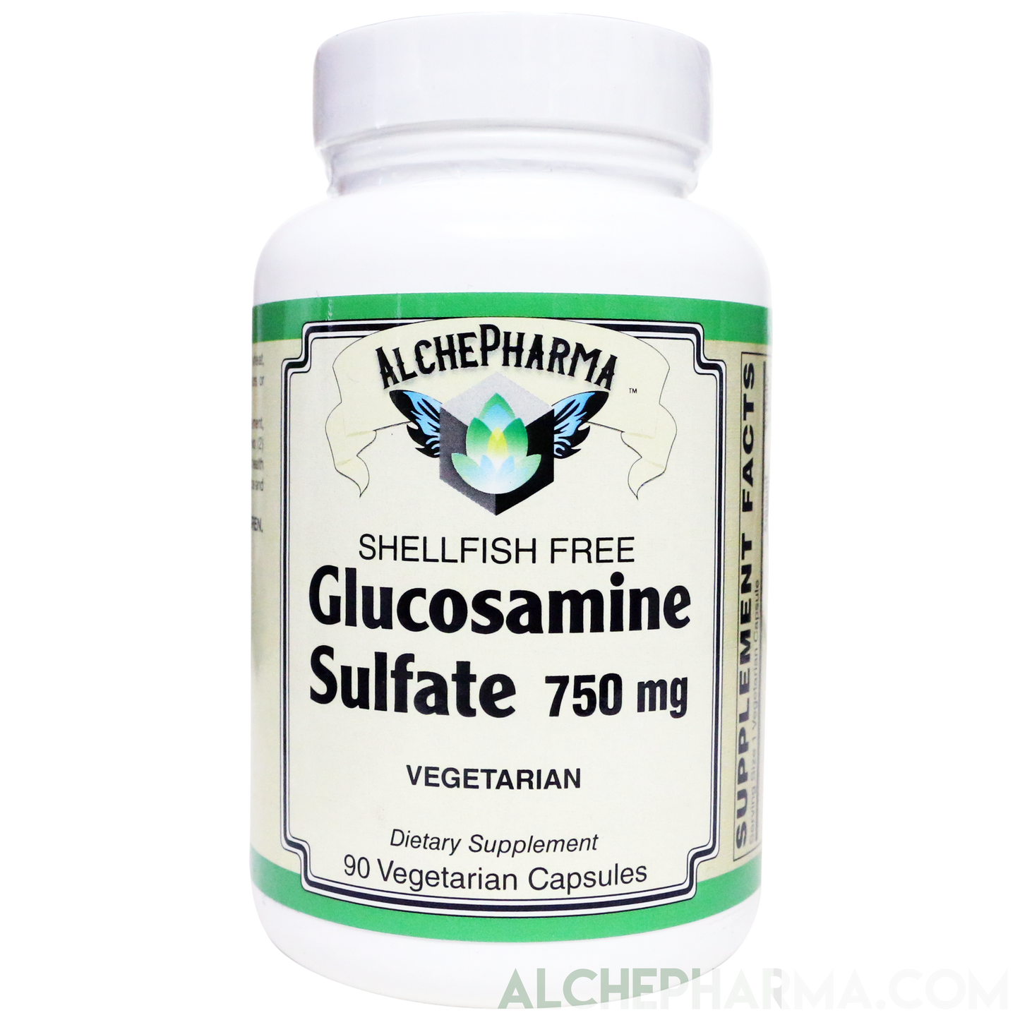 Glucosamine Sulfate ( Vegan - Patented GlucosaGreen Technology ) 750 mg.-Joint Health-AlchePharma