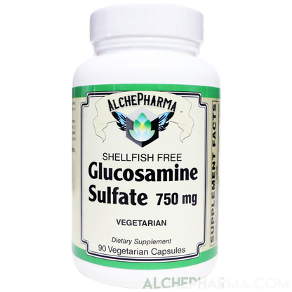 Glucosamine Sulfate ( Vegan - Patented GlucosaGreen Technology ) 750 mg.-Joint Health-AlchePharma