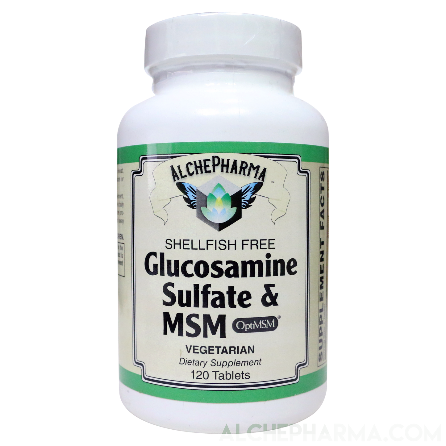 Glucosamine and MSM - Shellfish-Free( Fully Reacted Glucosamine Sulfate ) Vegetarian-Vitamins & Supplements-AlchePharma