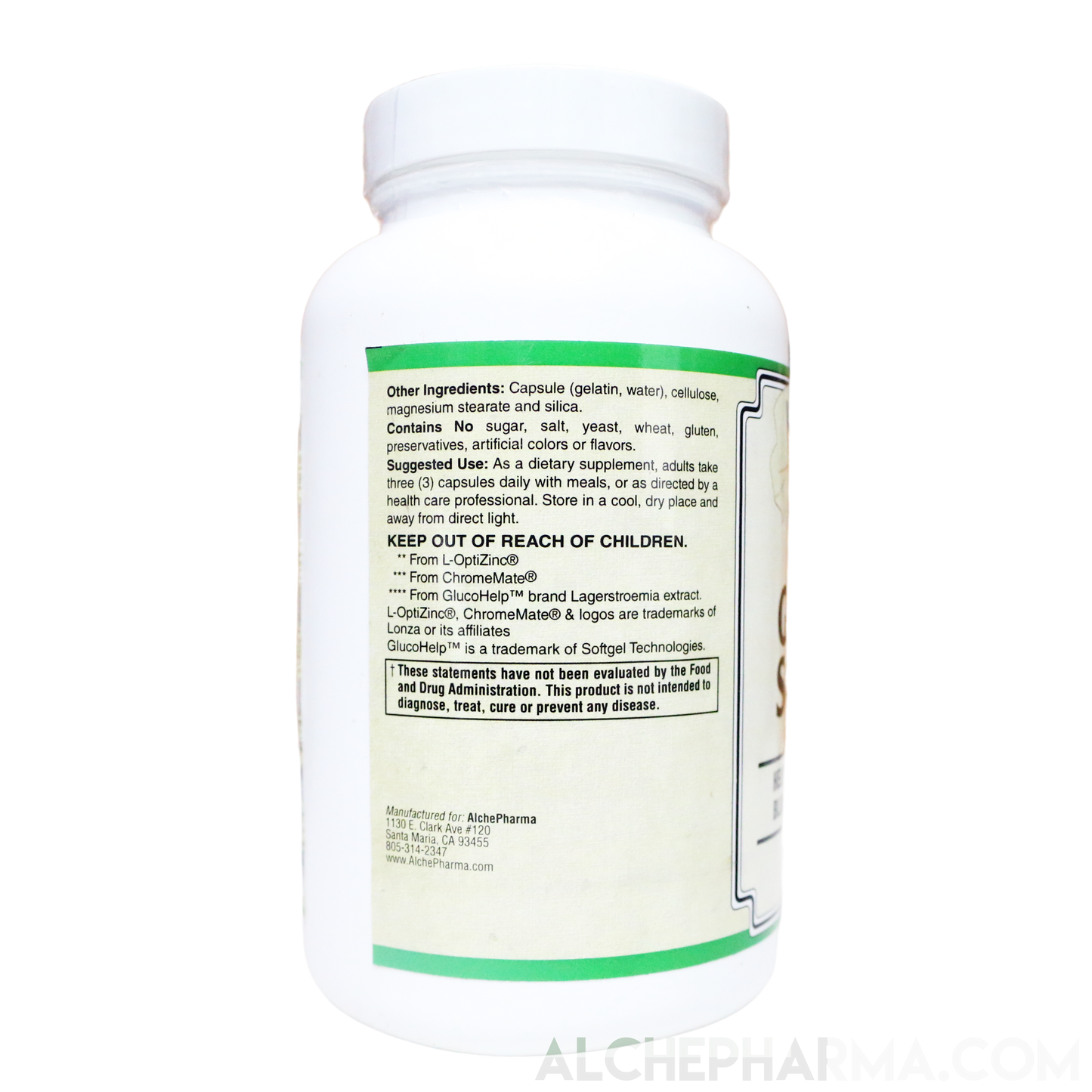 Glucose Support a Lagerstroemia speciosa, Gymnema sylvestre Vitamin Complex-Vitamins & Supplements-AlchePharma