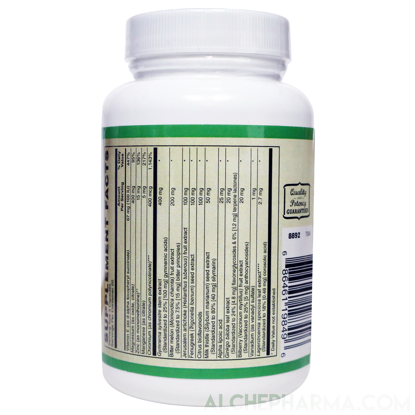Glucose Support a Lagerstroemia speciosa, Gymnema sylvestre Vitamin Complex-Vitamins & Supplements-AlchePharma