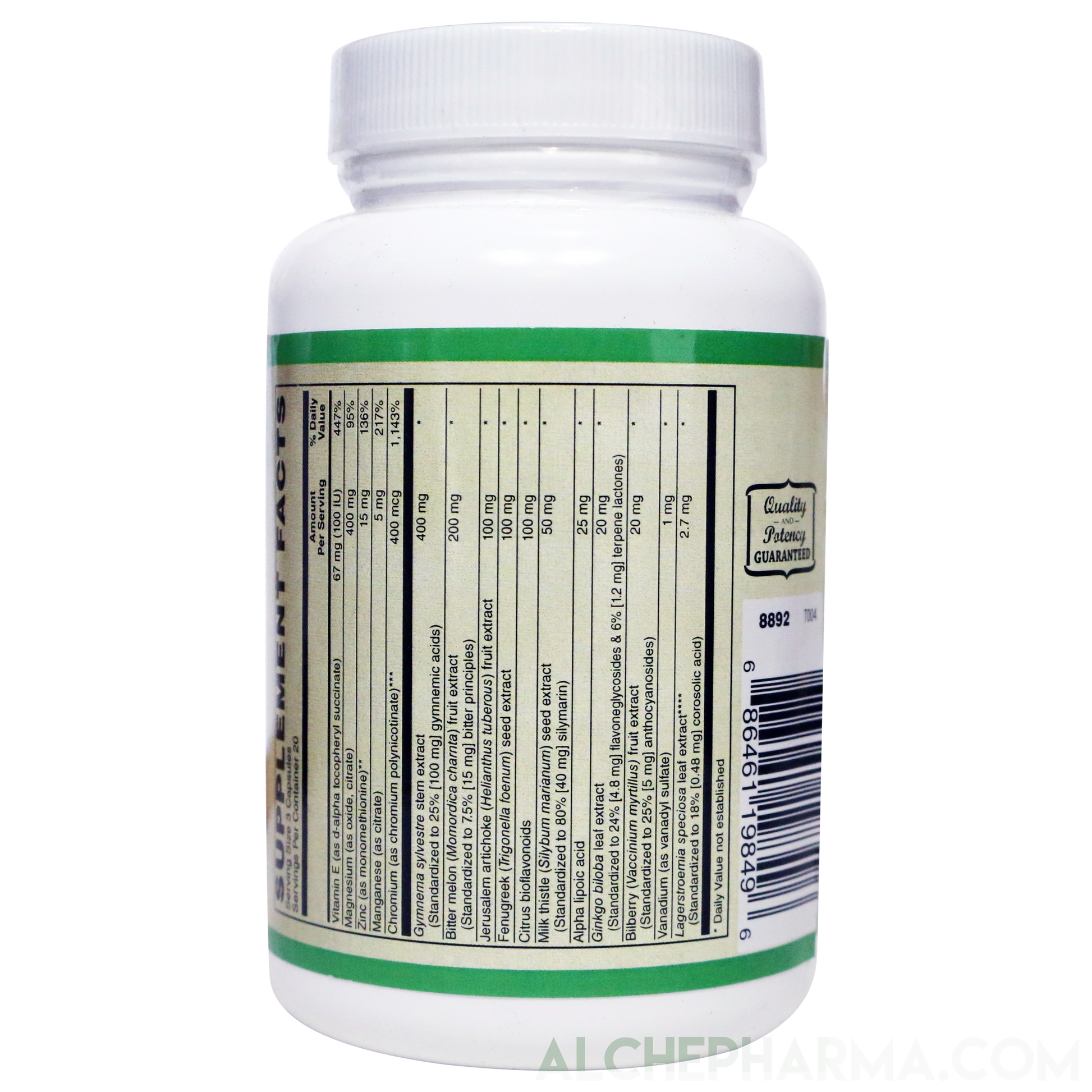 Glucose Support a Lagerstroemia speciosa, Gymnema sylvestre Vitamin Complex-Vitamins & Supplements-AlchePharma