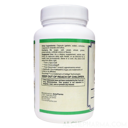 Glucose Support a Lagerstroemia speciosa, Gymnema sylvestre Vitamin Complex-Vitamins & Supplements-AlchePharma