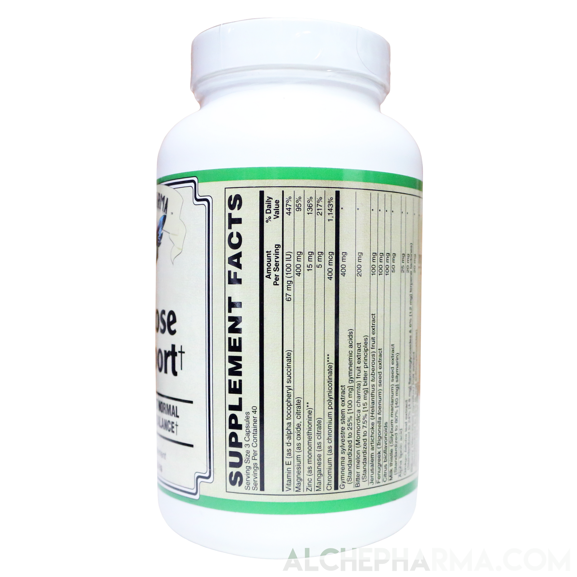 Glucose Support a Lagerstroemia speciosa, Gymnema sylvestre Vitamin Complex-Vitamins & Supplements-AlchePharma
