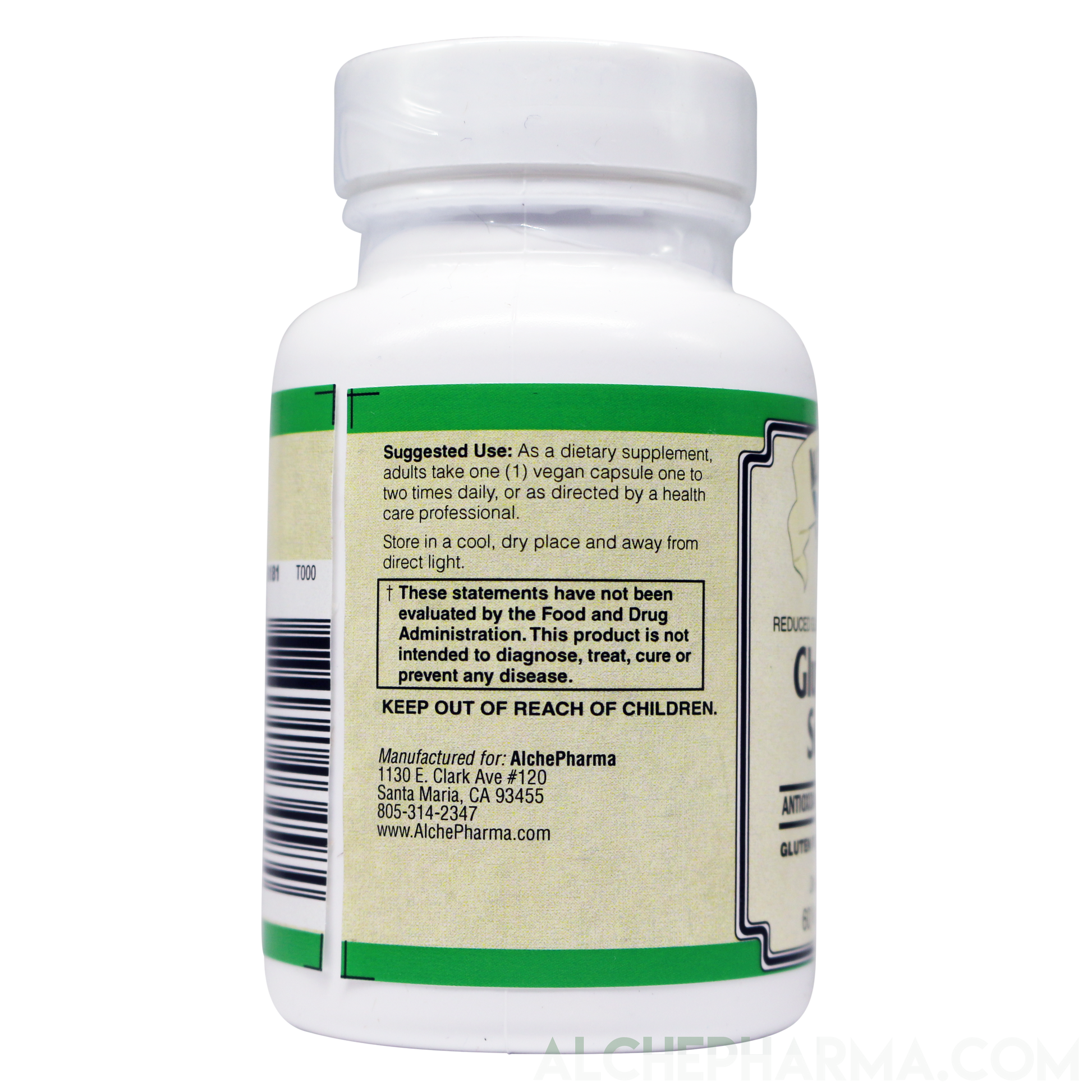 Glutathione (Reduced) with Cofactors Vegan-Vitamins & Supplements-AlchePharma