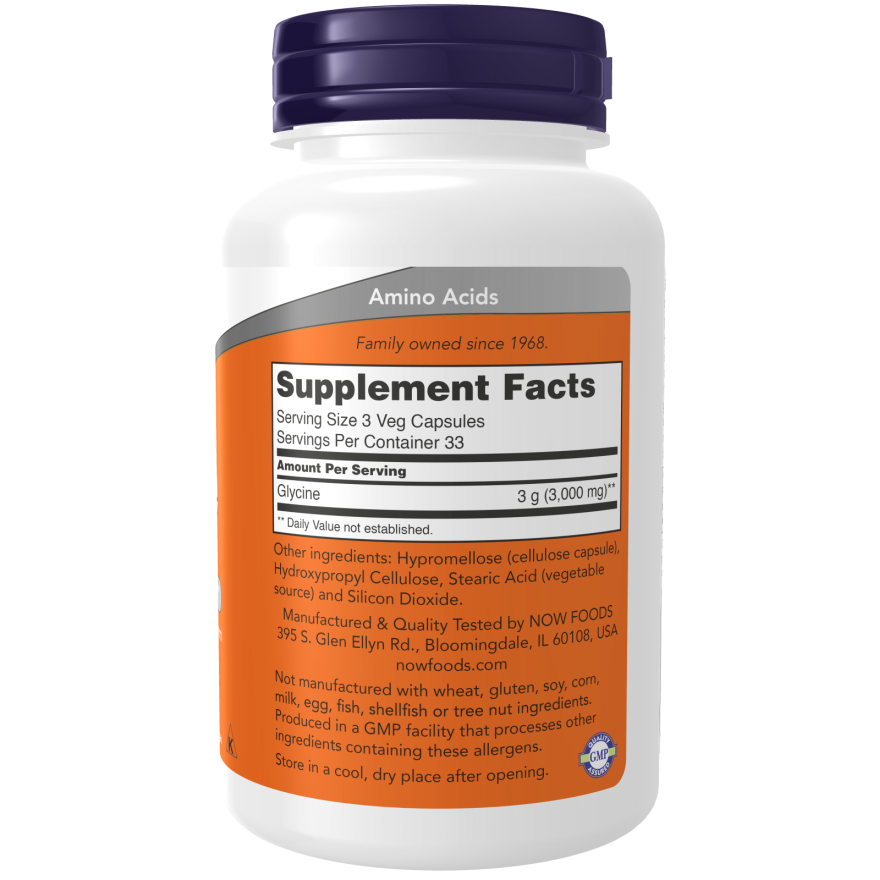 Glycine 1000 mg Veg Capsules-Amino Acids-AlchePharma