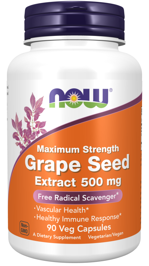 Grape Seed Extract, Maximum Strength 500 mg Veg Capsules
