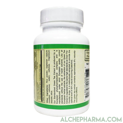 Green Tea Extract 300mg- (Water Extracted, Solvent Free, European Standardized) and 150mg Catechins per VegCap-Herb-AlchePharma