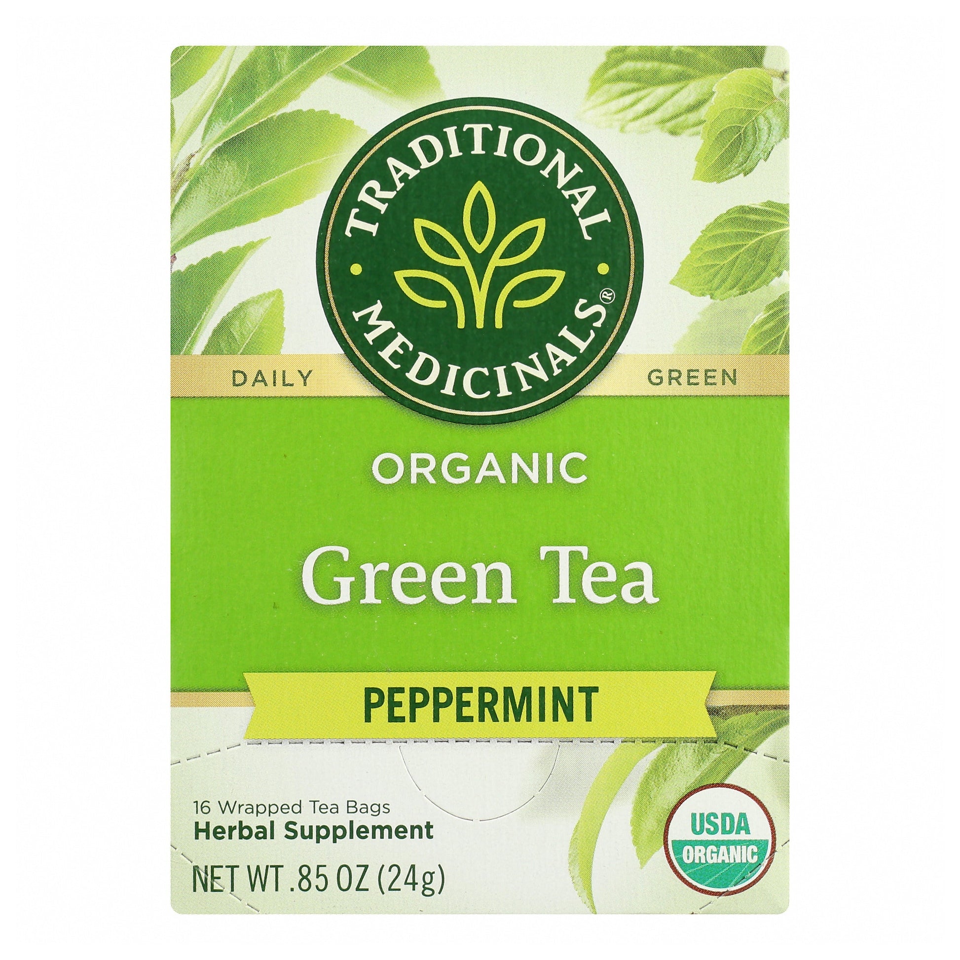 Green Tea - Peppermint, Organic-Herbal Teas-AlchePharma