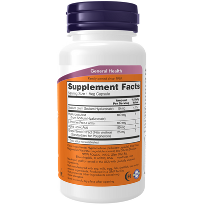 HYALURONIC ACID 100MG 2X PLUS 120 VCAPS-Joint Products-AlchePharma