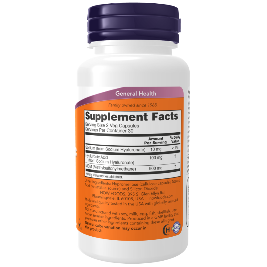 HYALURONIC ACID 50MG + MSM 120 VCAPS-Joint Products-AlchePharma