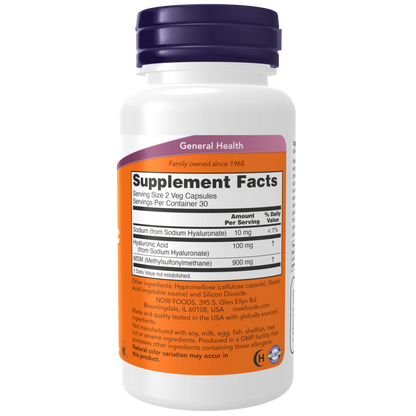 HYALURONIC ACID 50MG + MSM 120 VCAPS-Joint Products-AlchePharma