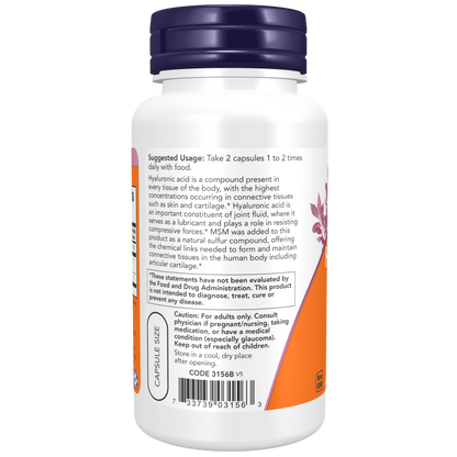 HYALURONIC ACID 50MG + MSM 120 VCAPS-Joint Products-AlchePharma