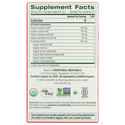 Healthy Cycle Tea - Raspberry Leaf, Organic-Herbal Teas-AlchePharma
