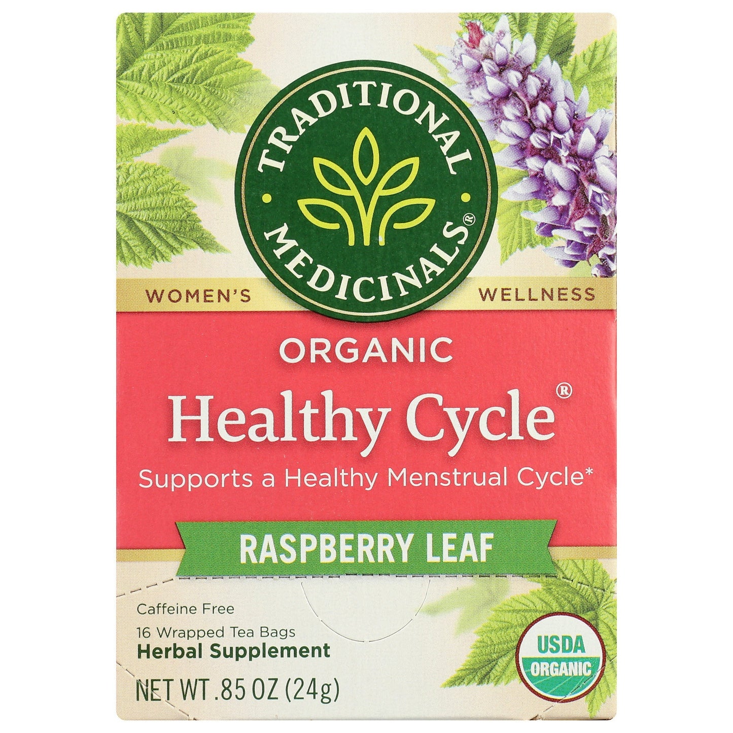 Healthy Cycle Tea - Raspberry Leaf, Organic-Herbal Teas-AlchePharma