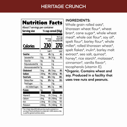Heritage Crunch Cereal - 14 Oz.