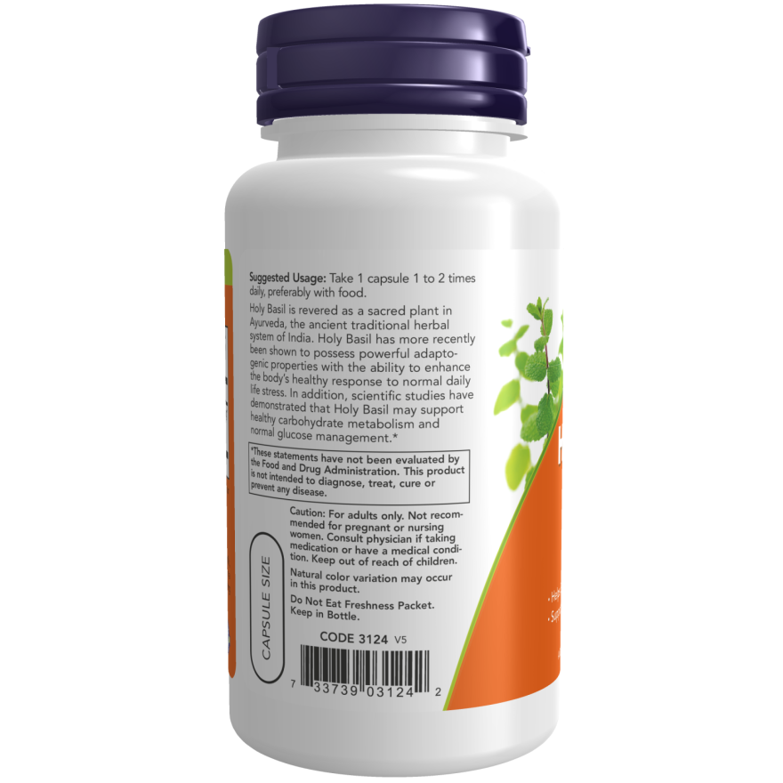 Holy Basil Extract 500 mg Veg Capsules-Herbs-AlchePharma