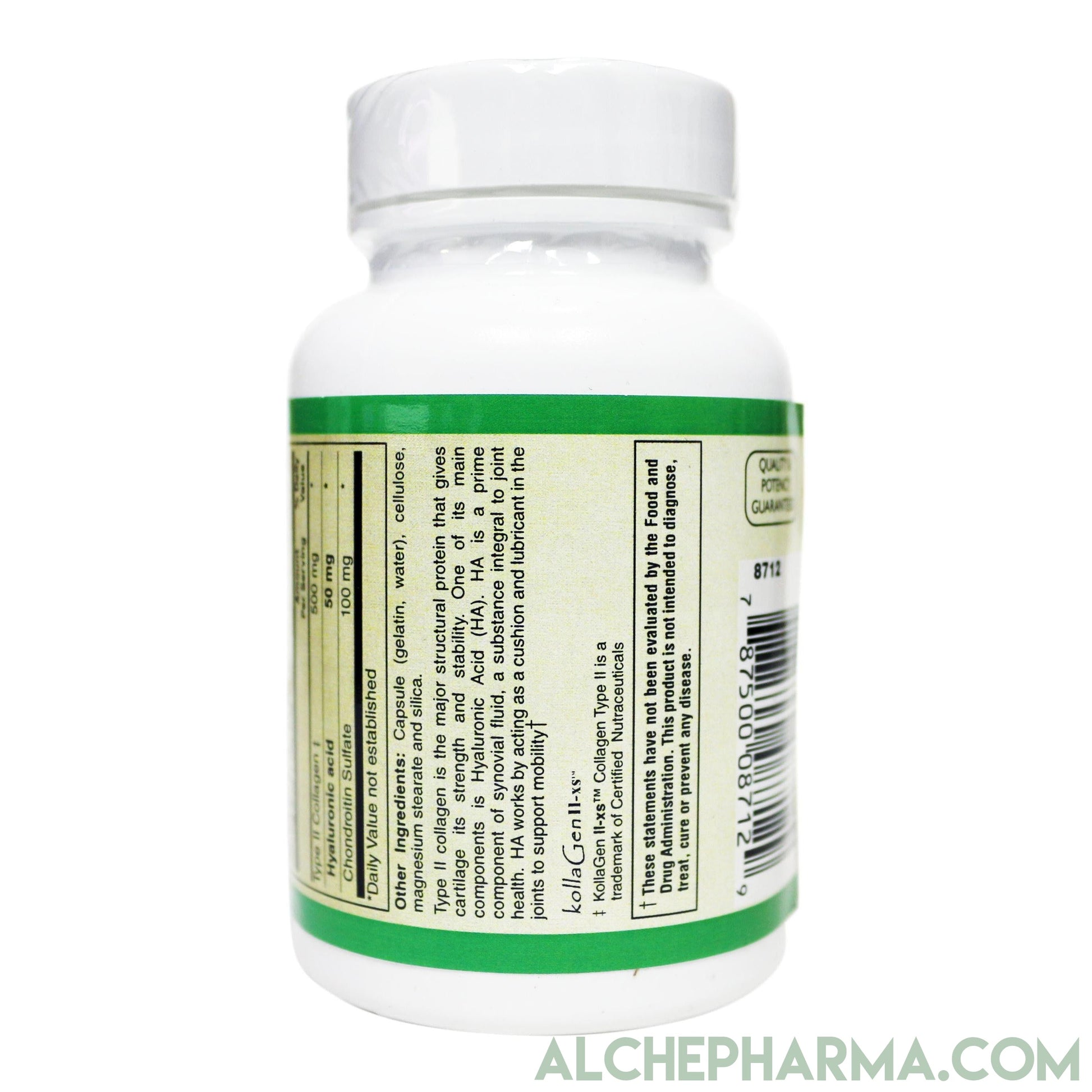 Hyaluronic Acid- KollaGen-IIxs™ Type II Collagen & Chondroitin Sulfate- Joint and Cartilage Support-Joint Health-AlchePharma
