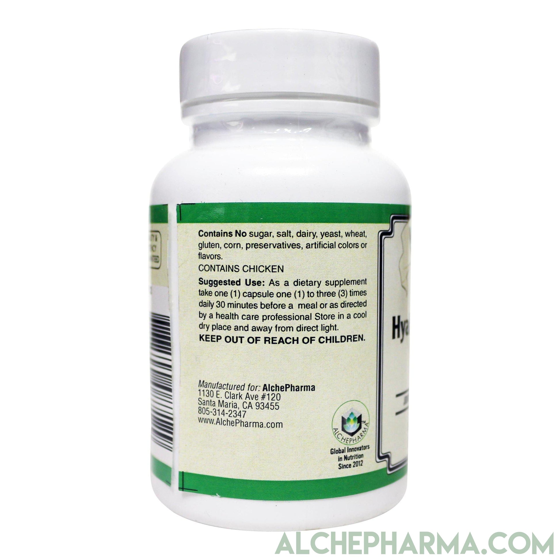 Hyaluronic Acid- KollaGen-IIxs™ Type II Collagen & Chondroitin Sulfate- Joint and Cartilage Support-Joint Health-AlchePharma