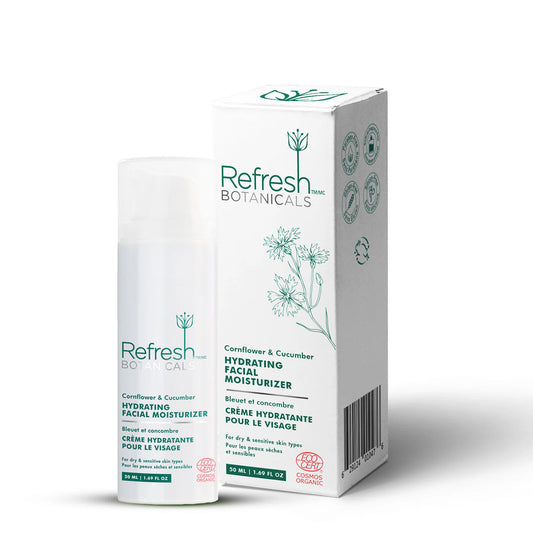 Hydrating Facial Moisturizer - Cornflower & Cucumber - 50 mL