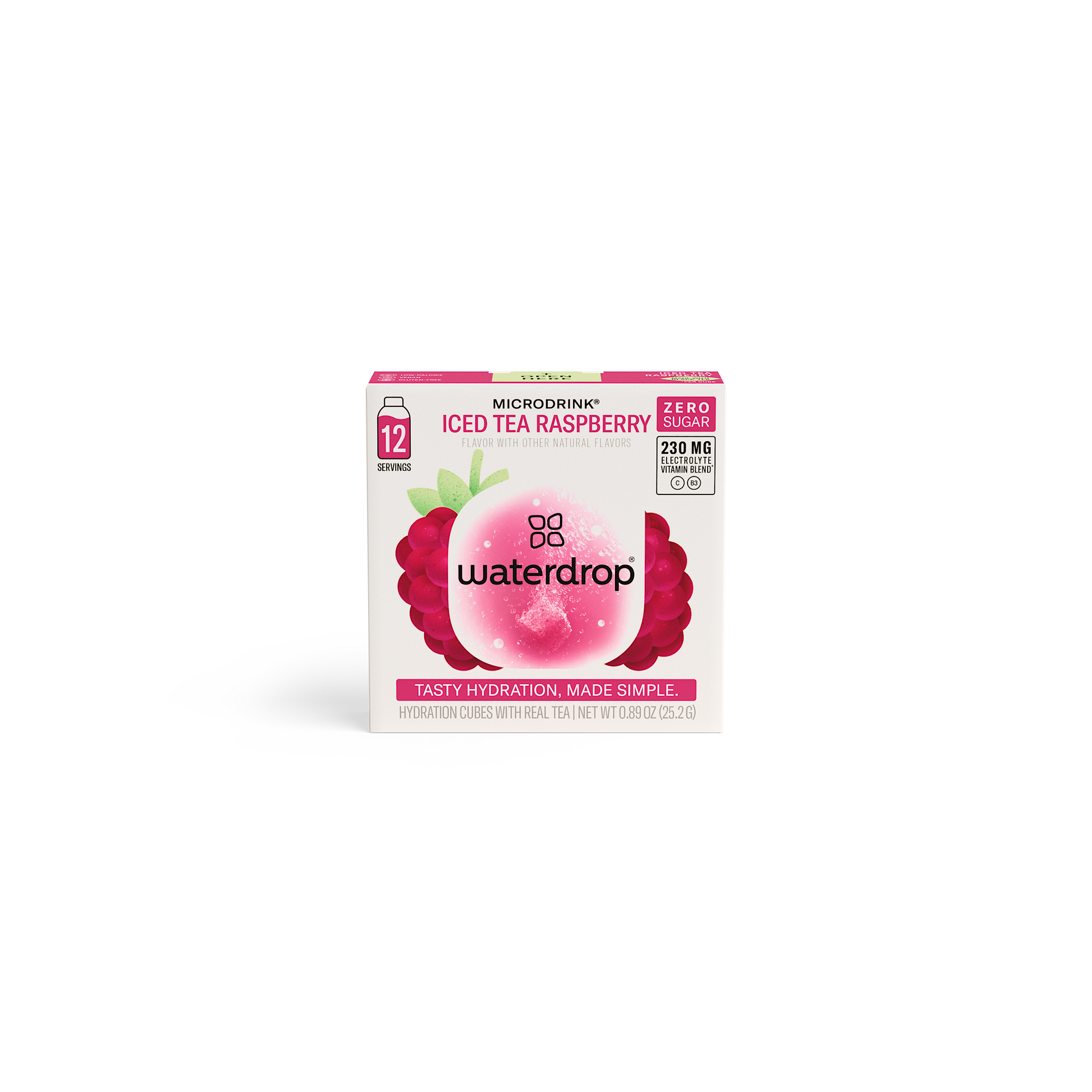 Iced Tea 12pk - Daily Hydration Cubes (Case of 10): Raspberry Iced Tea-AlchePharma