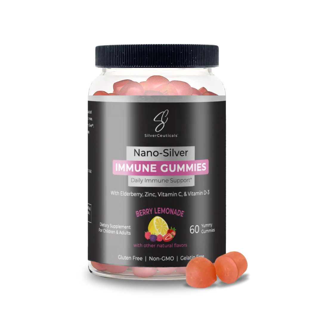 50% Off Nano-Silver Immune Gummies - Berry Lemonade - 60 Gummies (Copy)