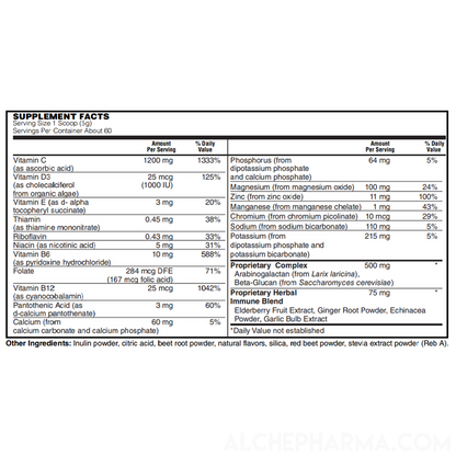 ImmunoLYTE Fizz ( 500 mg Proprietary Complex with Arabinogalactan (from Larix laricina) and Beta-Glucan (from Saccharomyces cerevisiae)-Vitamins & Supplements-AlchePharma