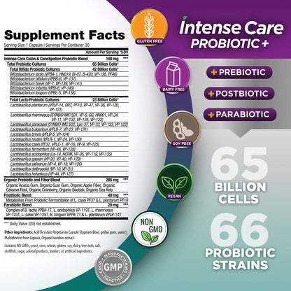 Intense Care Colon + Constipation Probiotic-Probiotic-AlchePharma