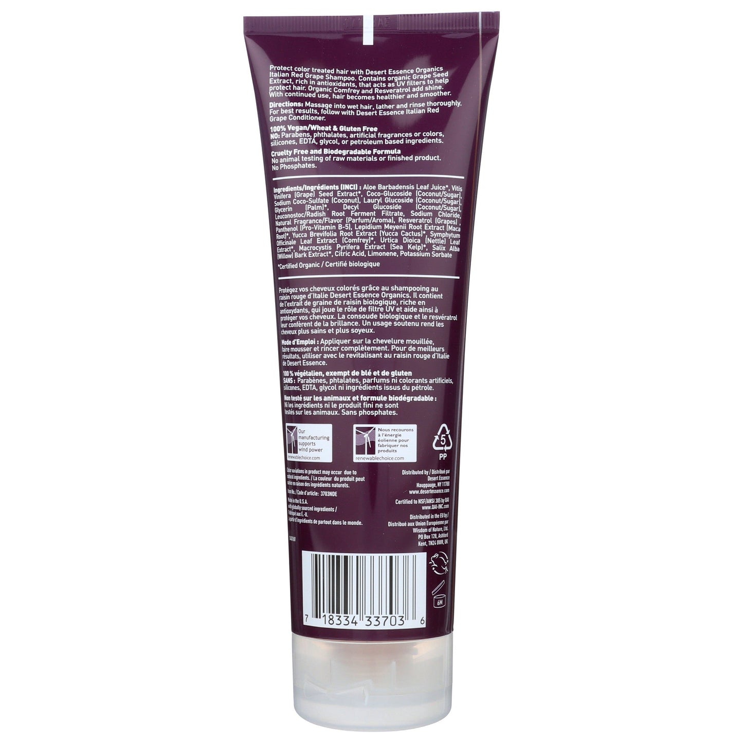 Italian Red Grape Shampoo/Conditioner with UV protection for color treated hair-Shampoo & Conditioner-AlchePharma