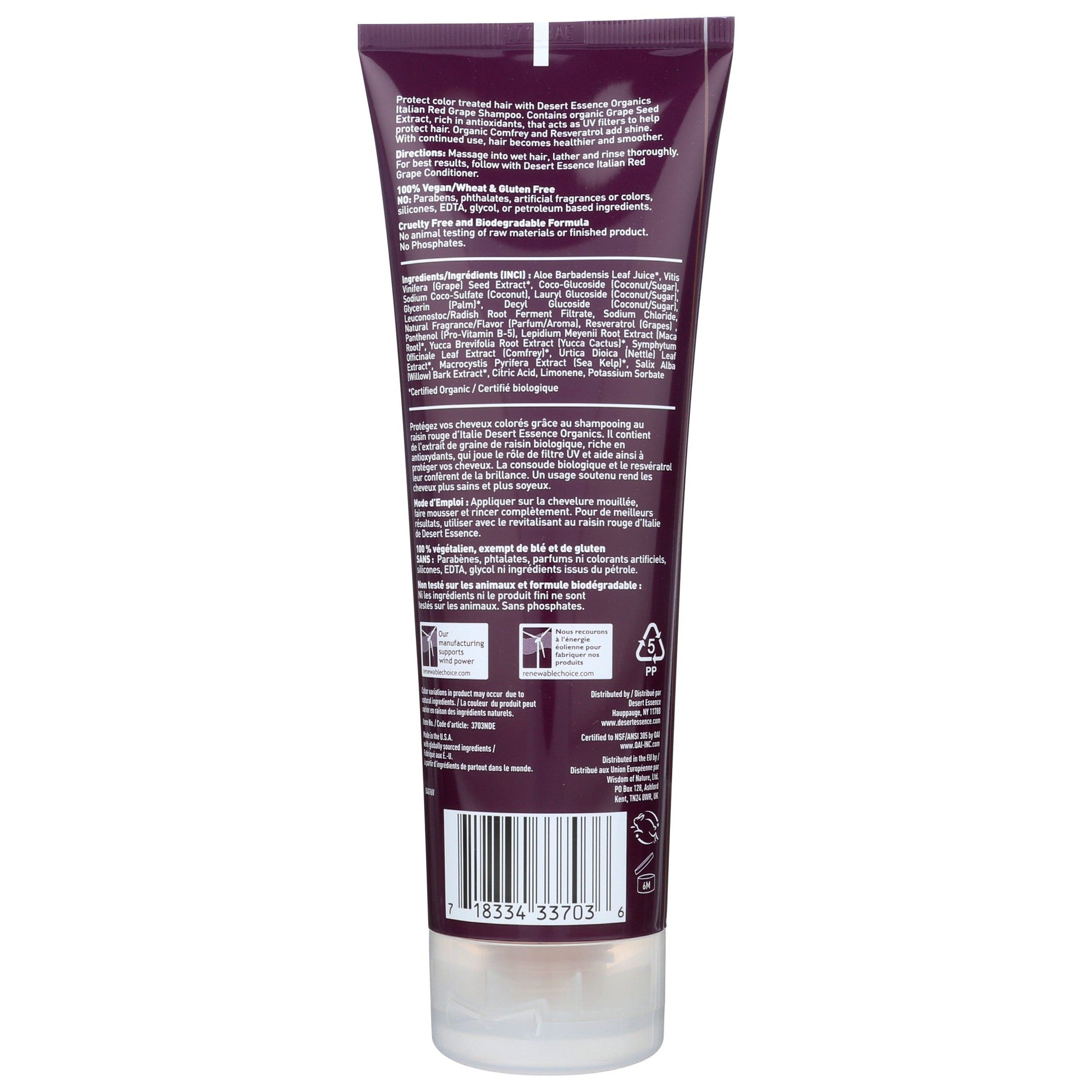 Italian Red Grape Shampoo/Conditioner with UV protection for color treated hair-Shampoo & Conditioner-AlchePharma