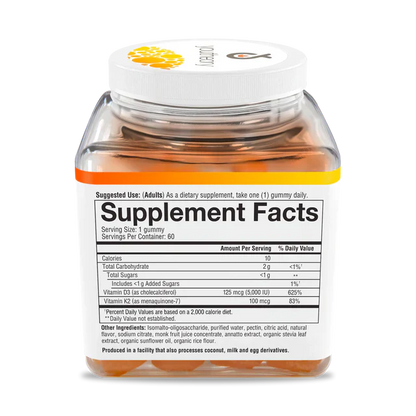 K2D3 60 Veg Gummies (Peach - Low Sugar)-Vitamins-AlchePharma
