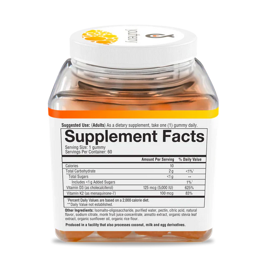 K2D3 60 Veg Gummies (Peach - Low Sugar)-Vitamins-AlchePharma