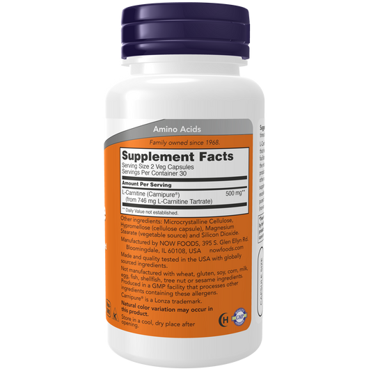 L-Carnitine 250 mg Veg Capsules-Amino Acids-AlchePharma