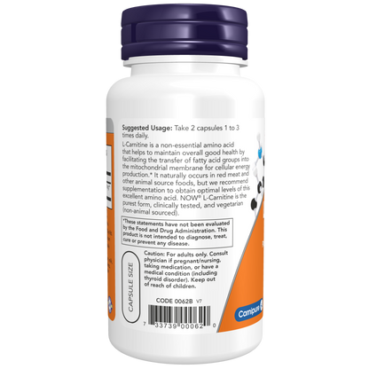 L-Carnitine 250 mg Veg Capsules-Amino Acids-AlchePharma