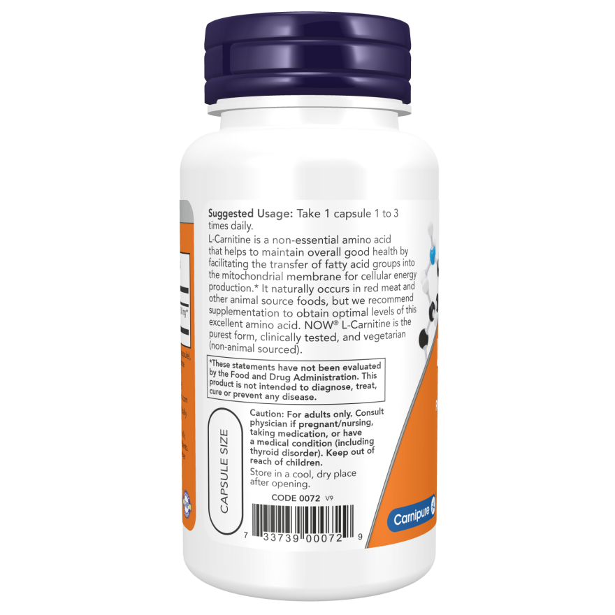 L-Carnitine 500 mg Veg Capsules-Amino Acids-AlchePharma